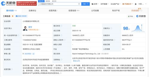 小米智能技術(shù)公司注冊資本增至18.46億元，發(fā)力計算機軟件咨詢業(yè)務(wù)